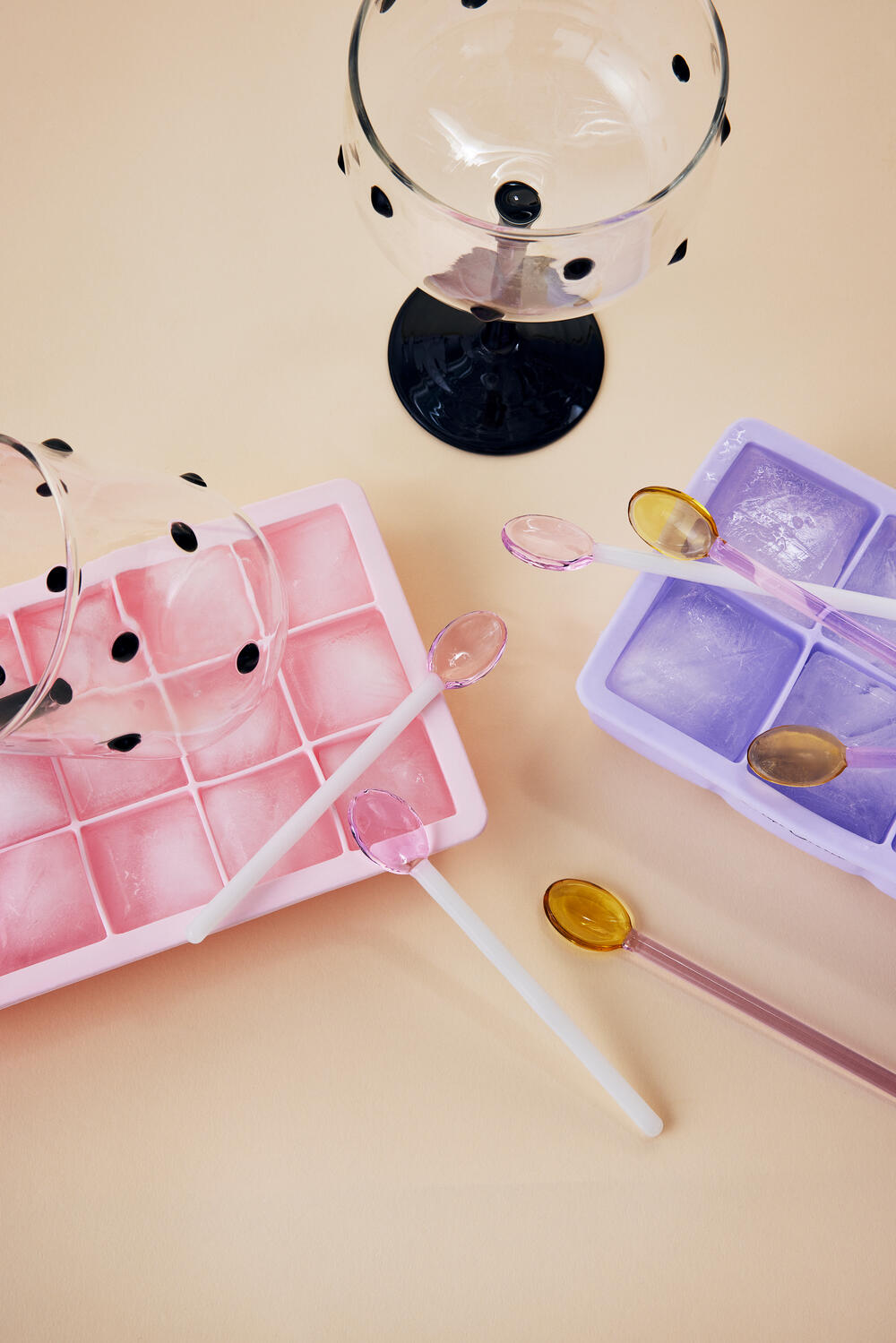 Glasskeer, 4 stk. - Multifarvet