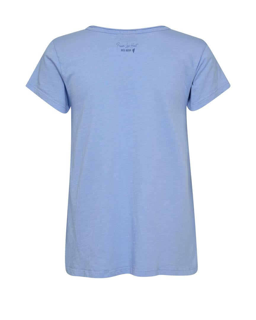 Tulli V-SS Basic t-shirt - Hydrangea