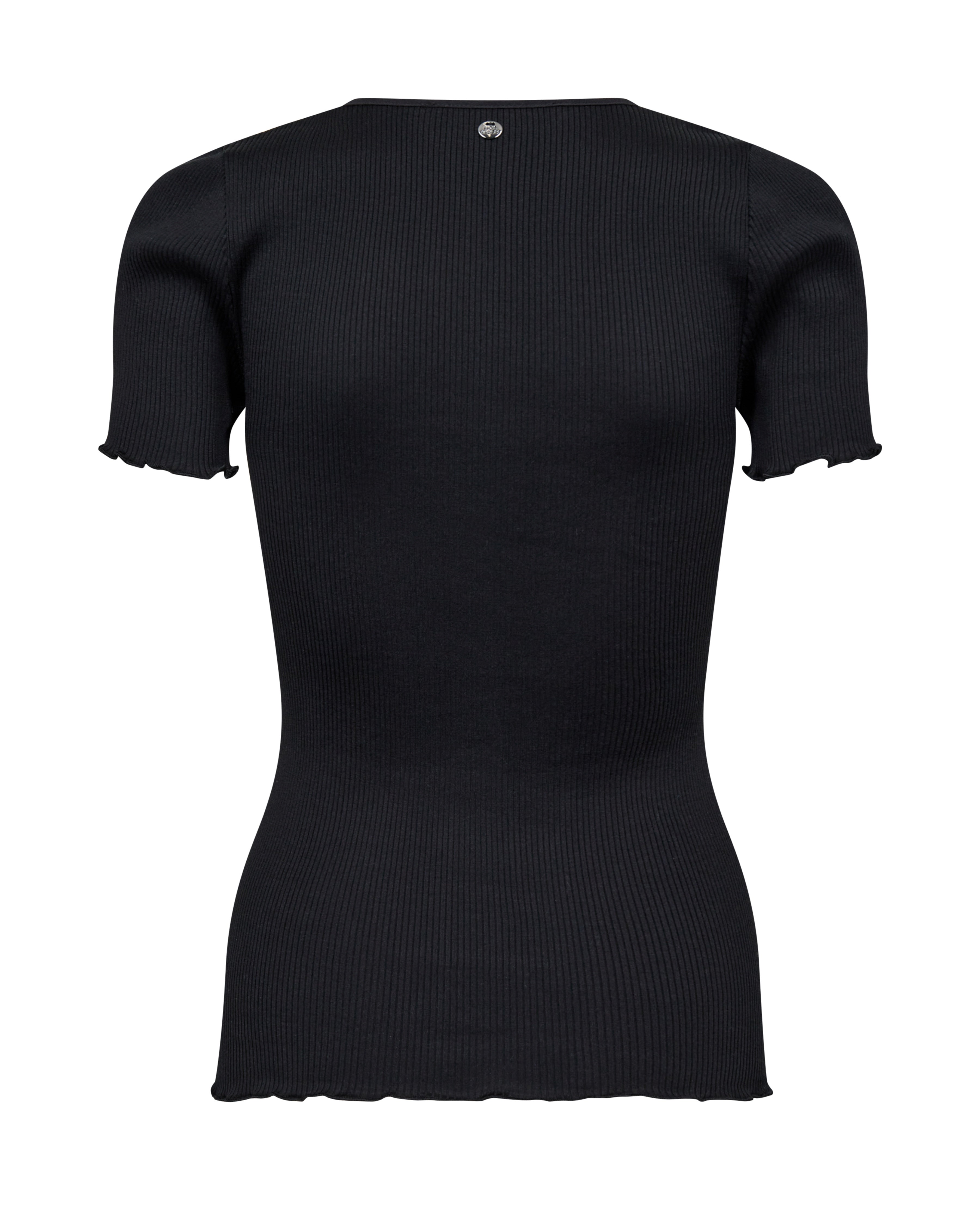 Elaine O-SS Seamless Silke t-shirt - sort