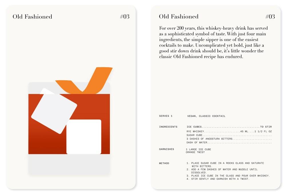 The Cocktail Cabinet: Whiskey opskriftskort