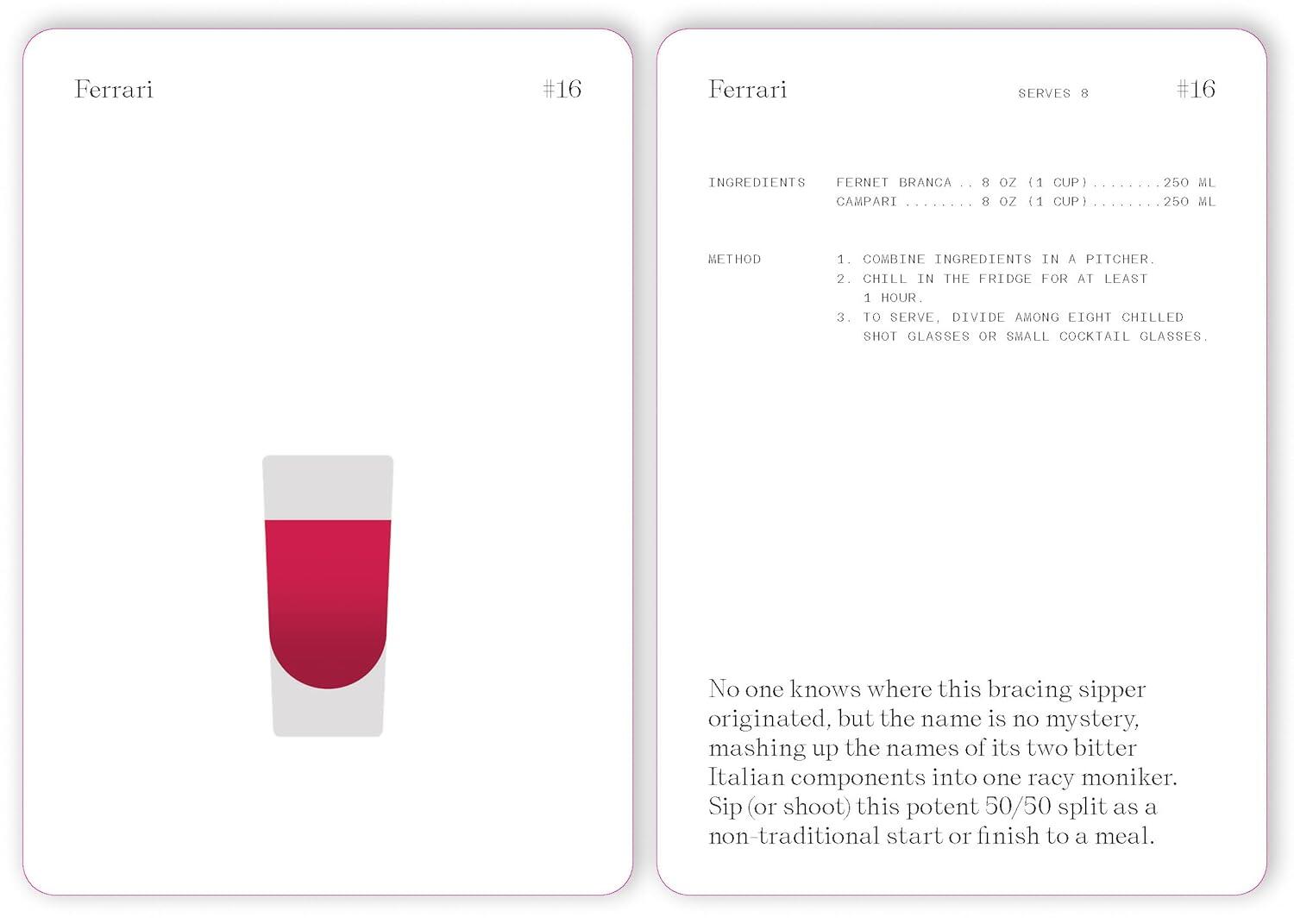 The Cocktail Cabinet: Aperitif opskriftskort