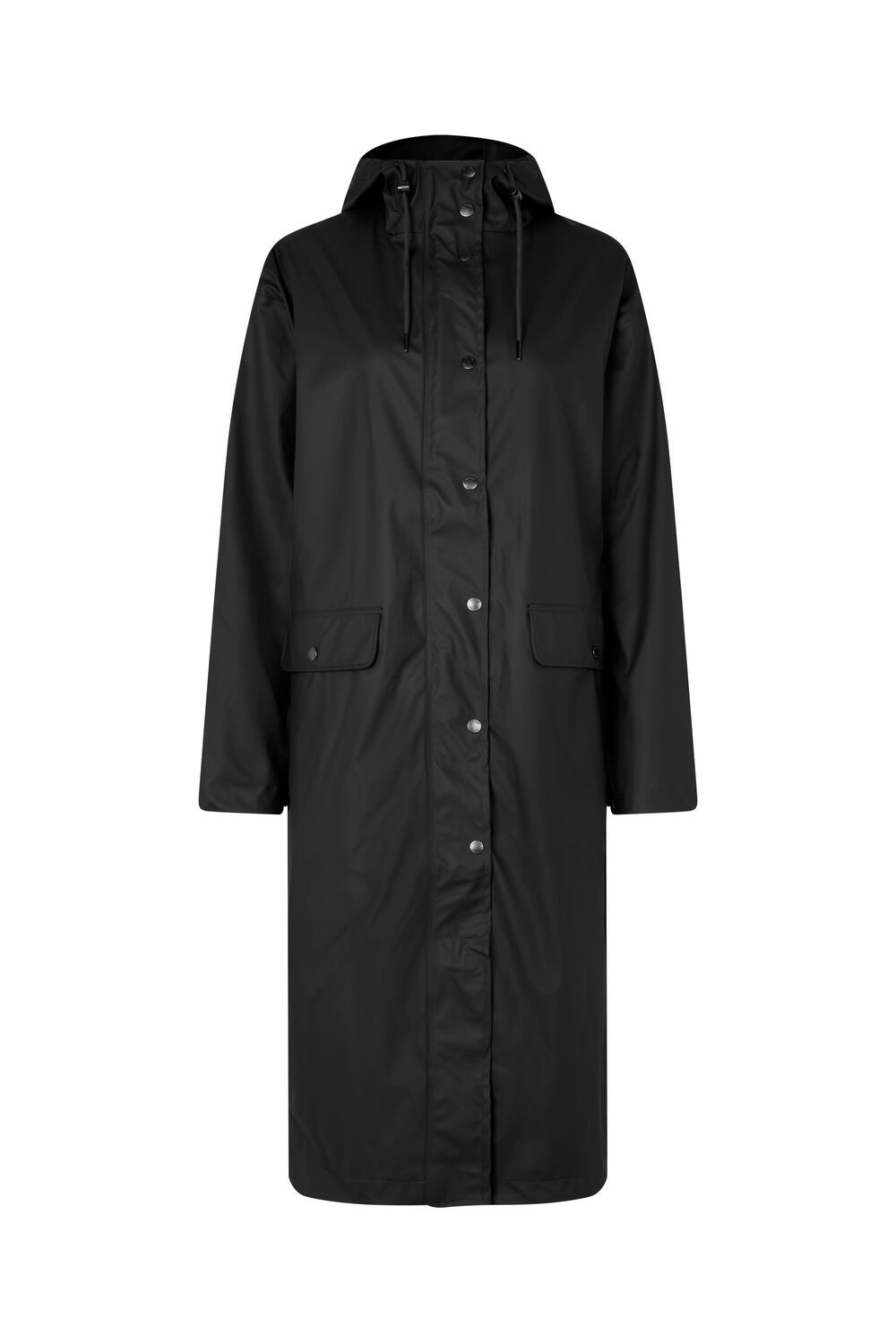 Sastala lang regnjakke - sort