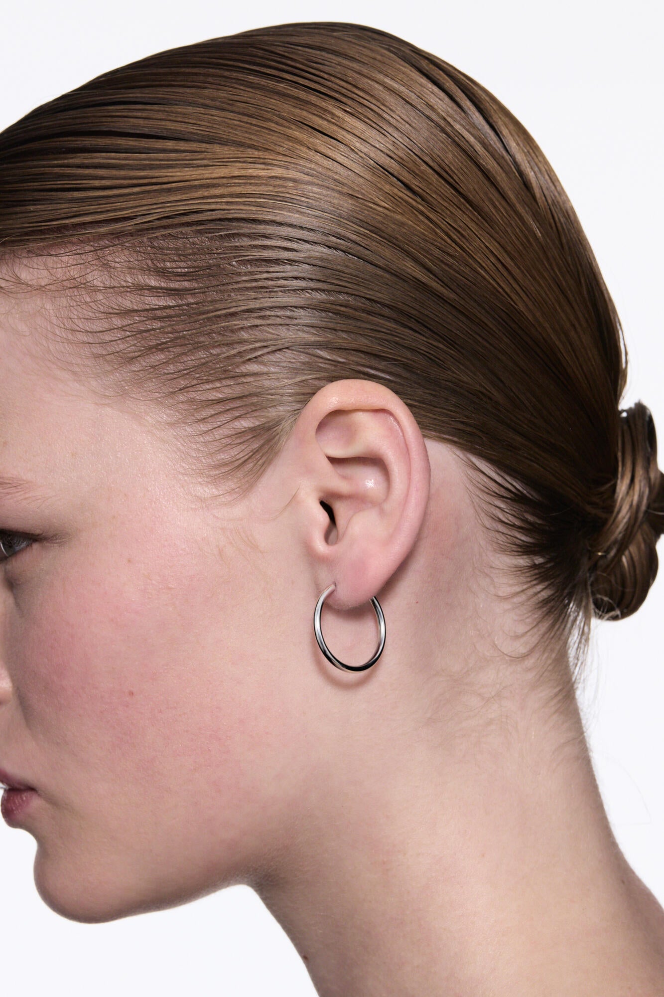 Senorita hoops, Ø25 mm - sølvbelagt