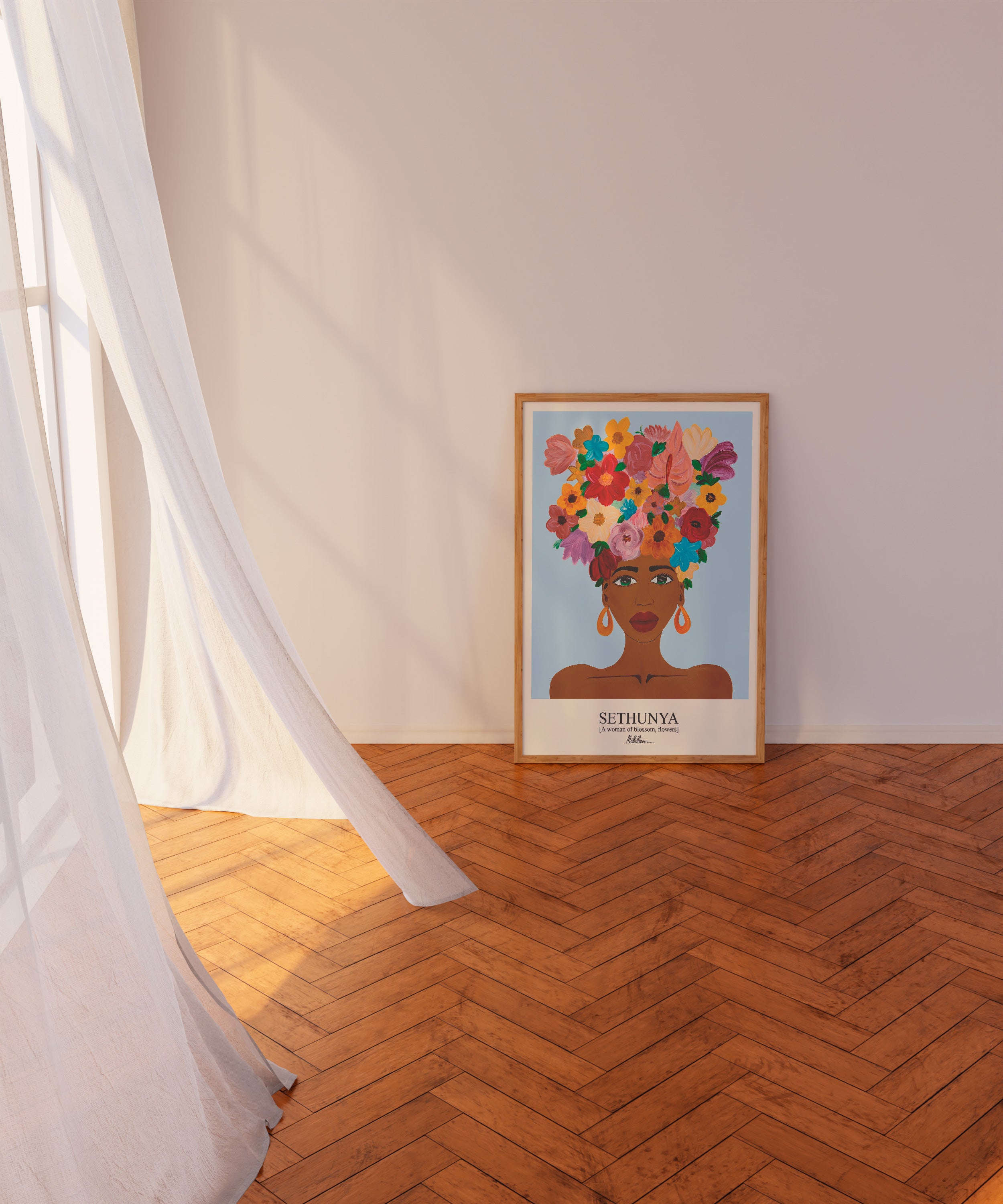 Morais Artworks Sethunya plakat - Blue