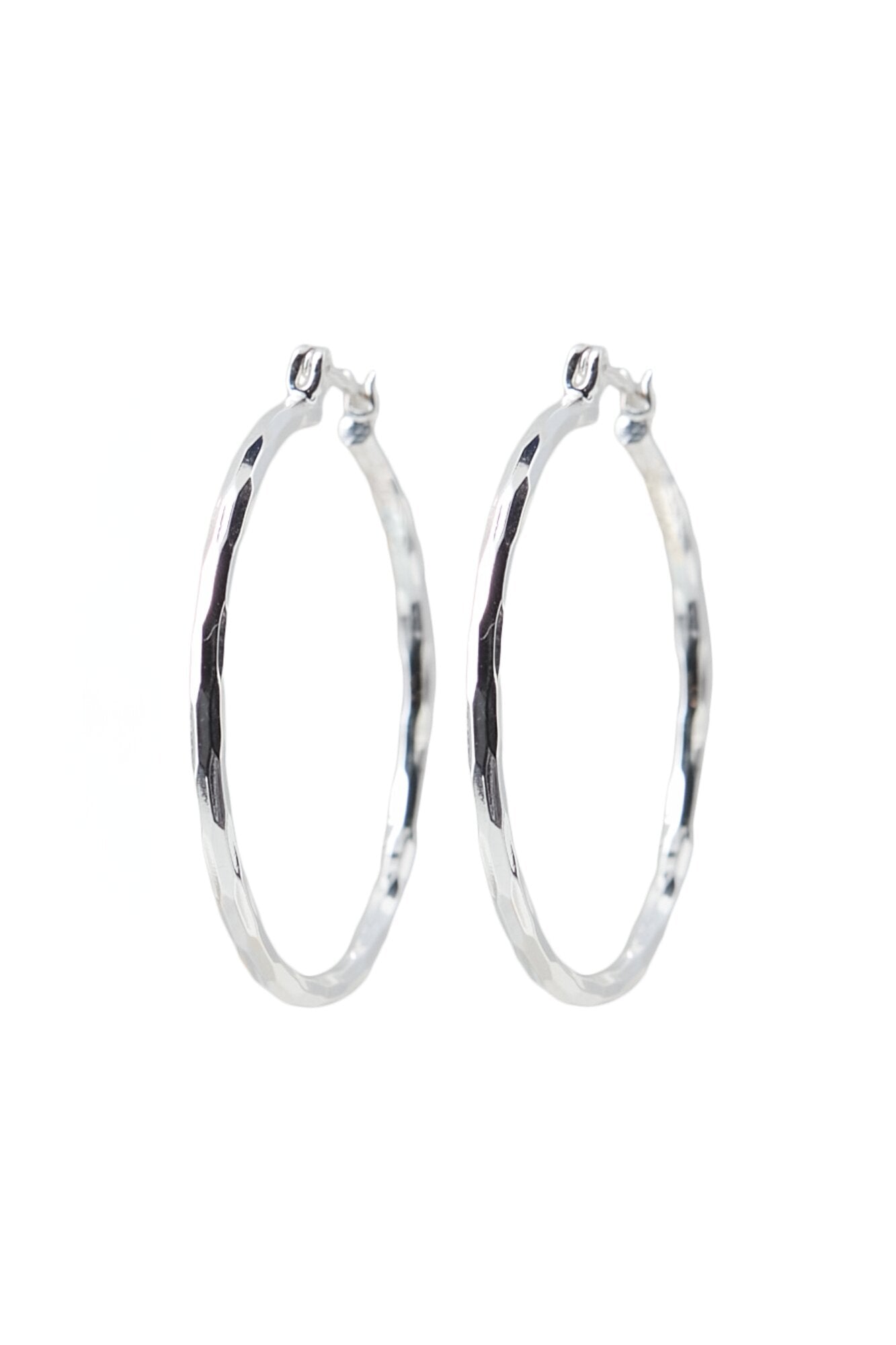 Shiny hoops, sølvfarvet - 25 mm.
