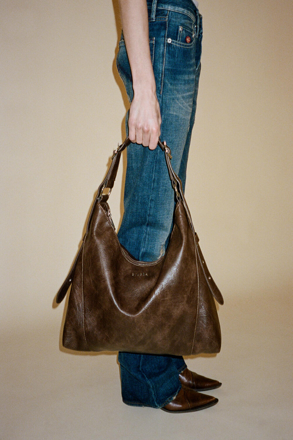 Ellie skuldertaske - Tiramisu