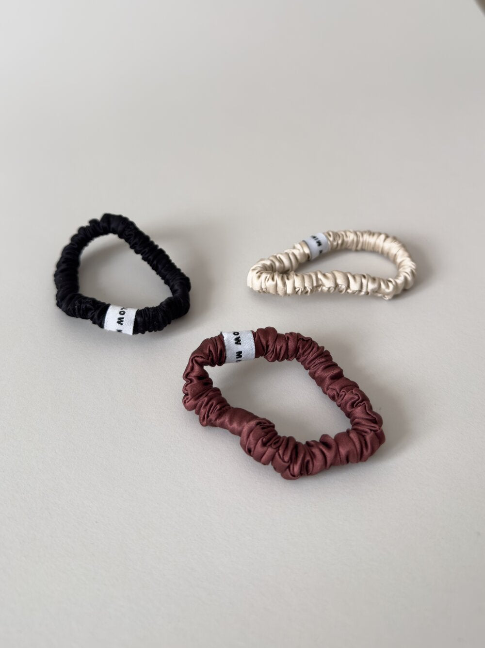 Silke scrunchie - brun