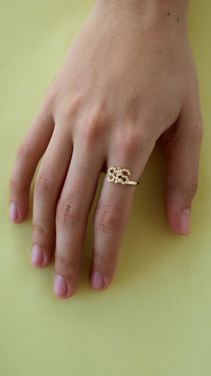 SIS Collet Ring - Forgyldt