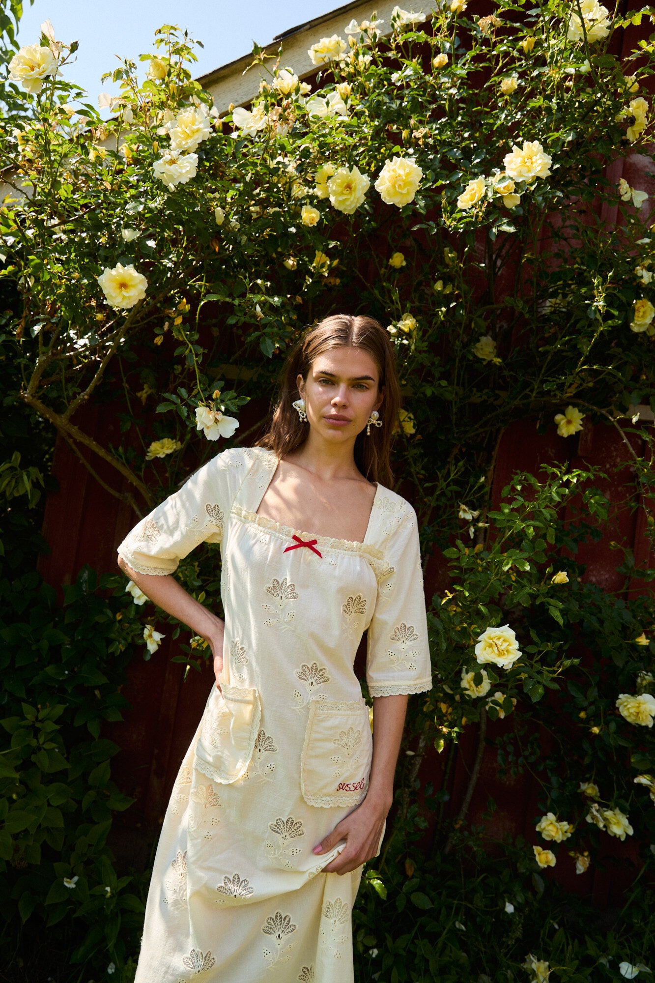 Viviette lang kjole - Pastel Yellow