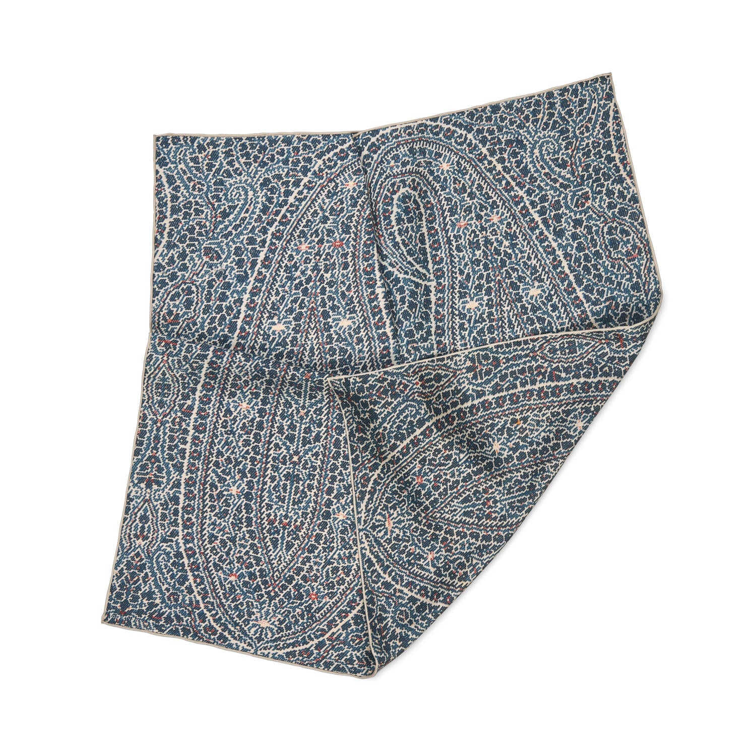 Small Classical Dina silketørklæde - blå