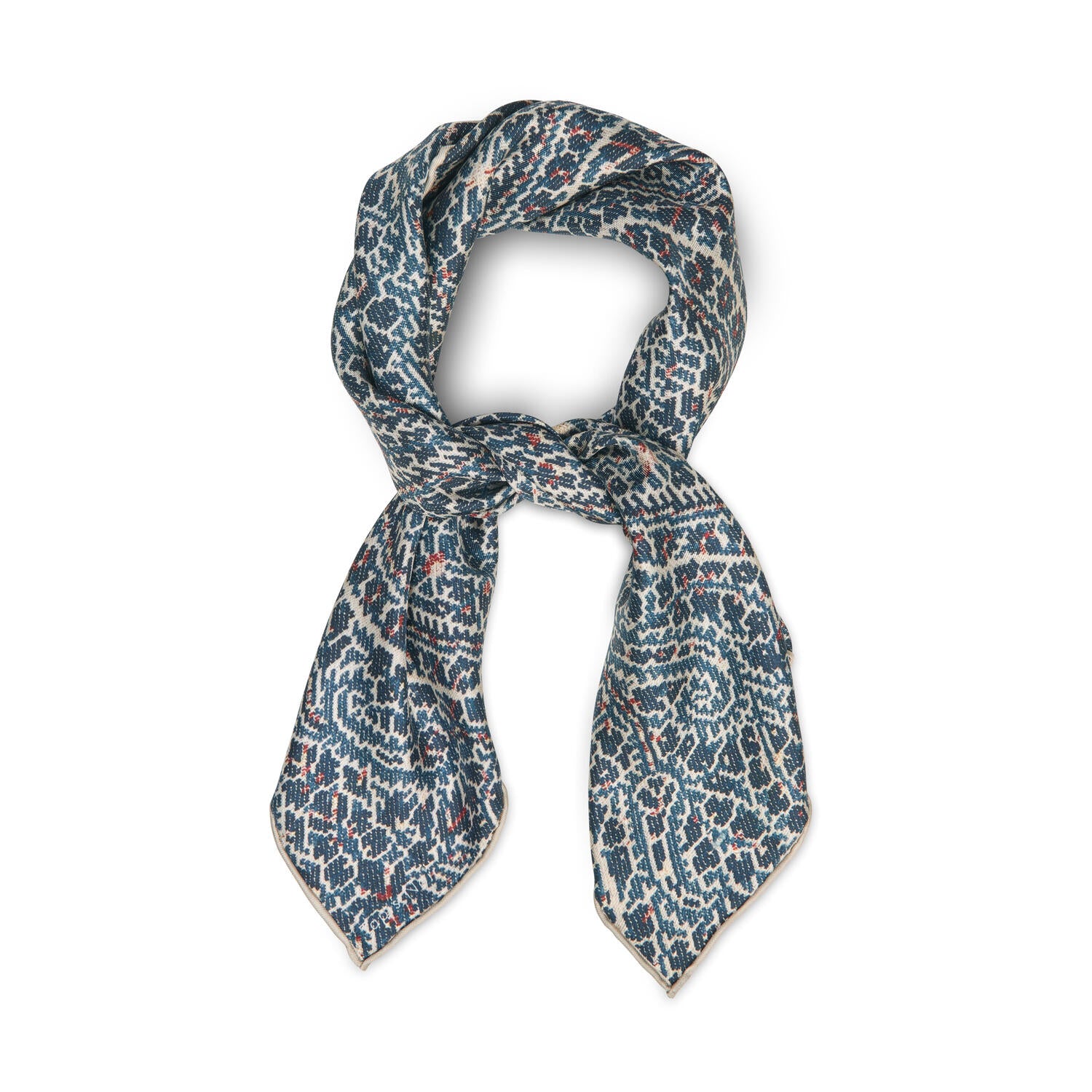 Small Classical Dina silketørklæde - blå