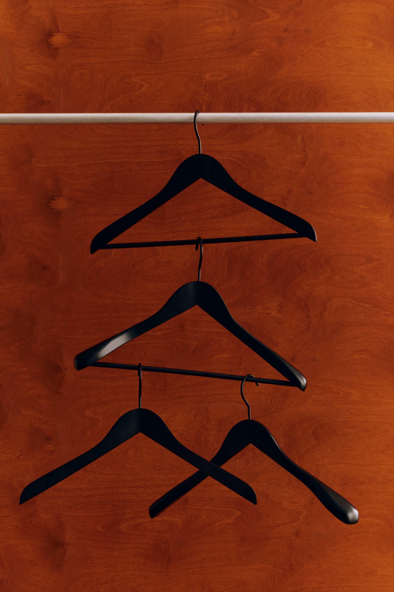 Smooth Coat bøjler, Slim black - 4 stk