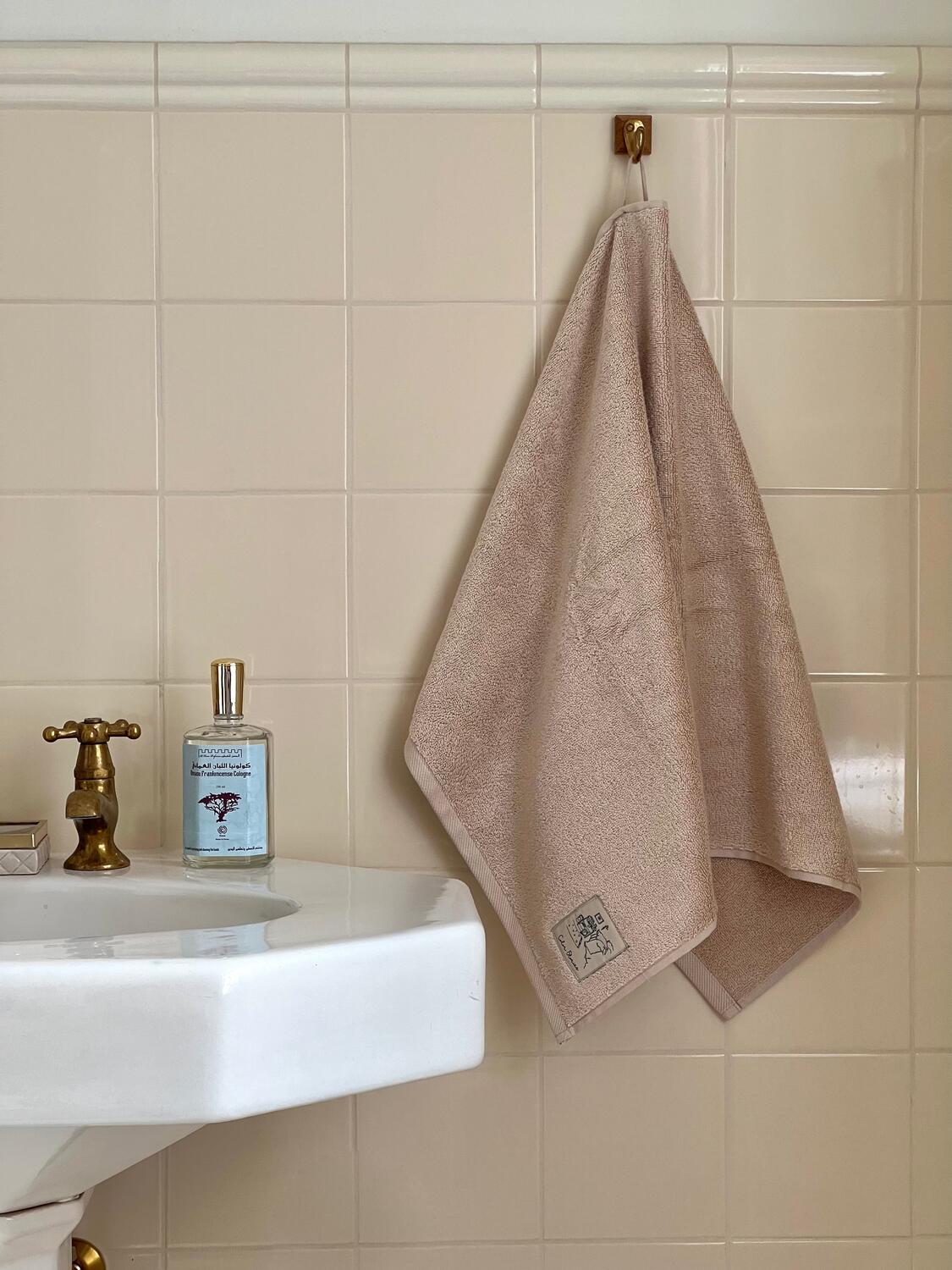 Solid håndklæde - Karamel