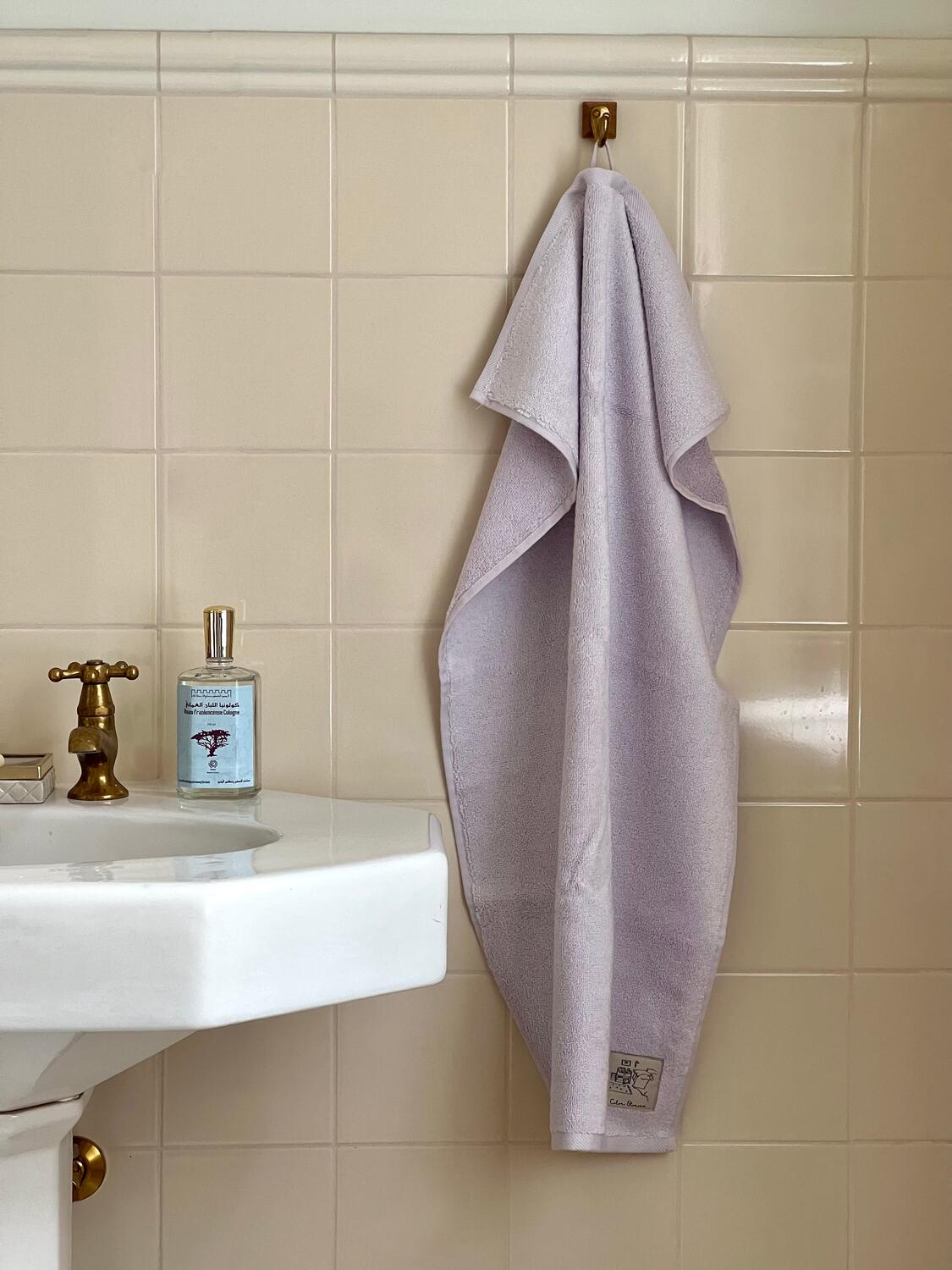 Solid håndklæde - Lavendel Blush