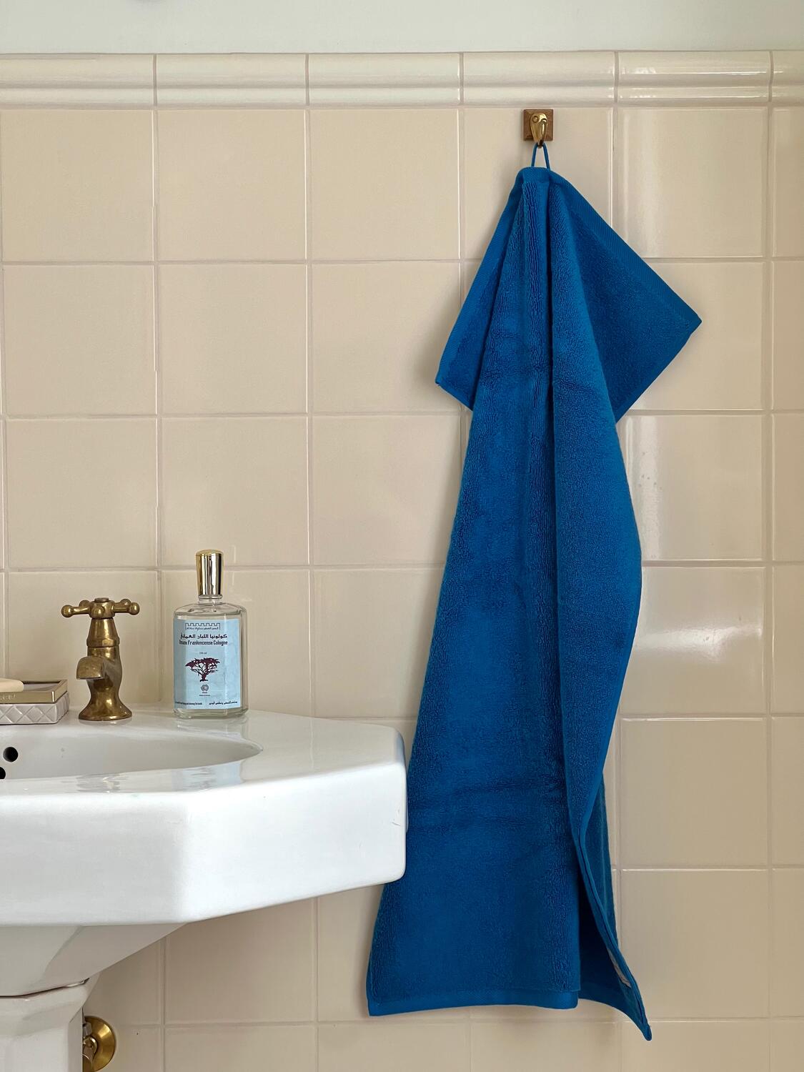 Solid håndklæde - Blå time