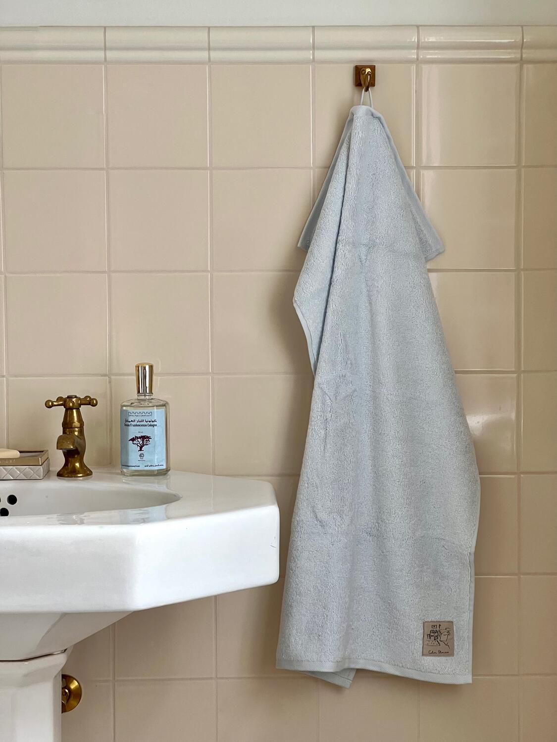 Solid håndklæde - Himmelblå