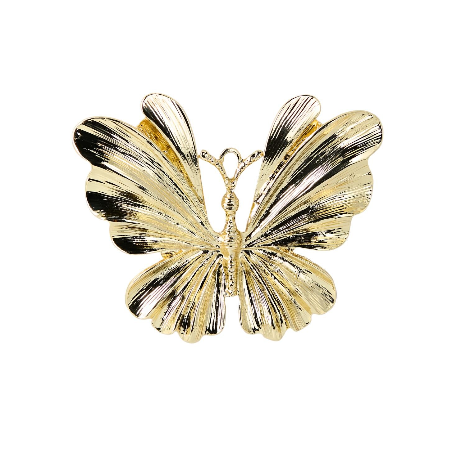 Sommerfugl broche - forgyldt