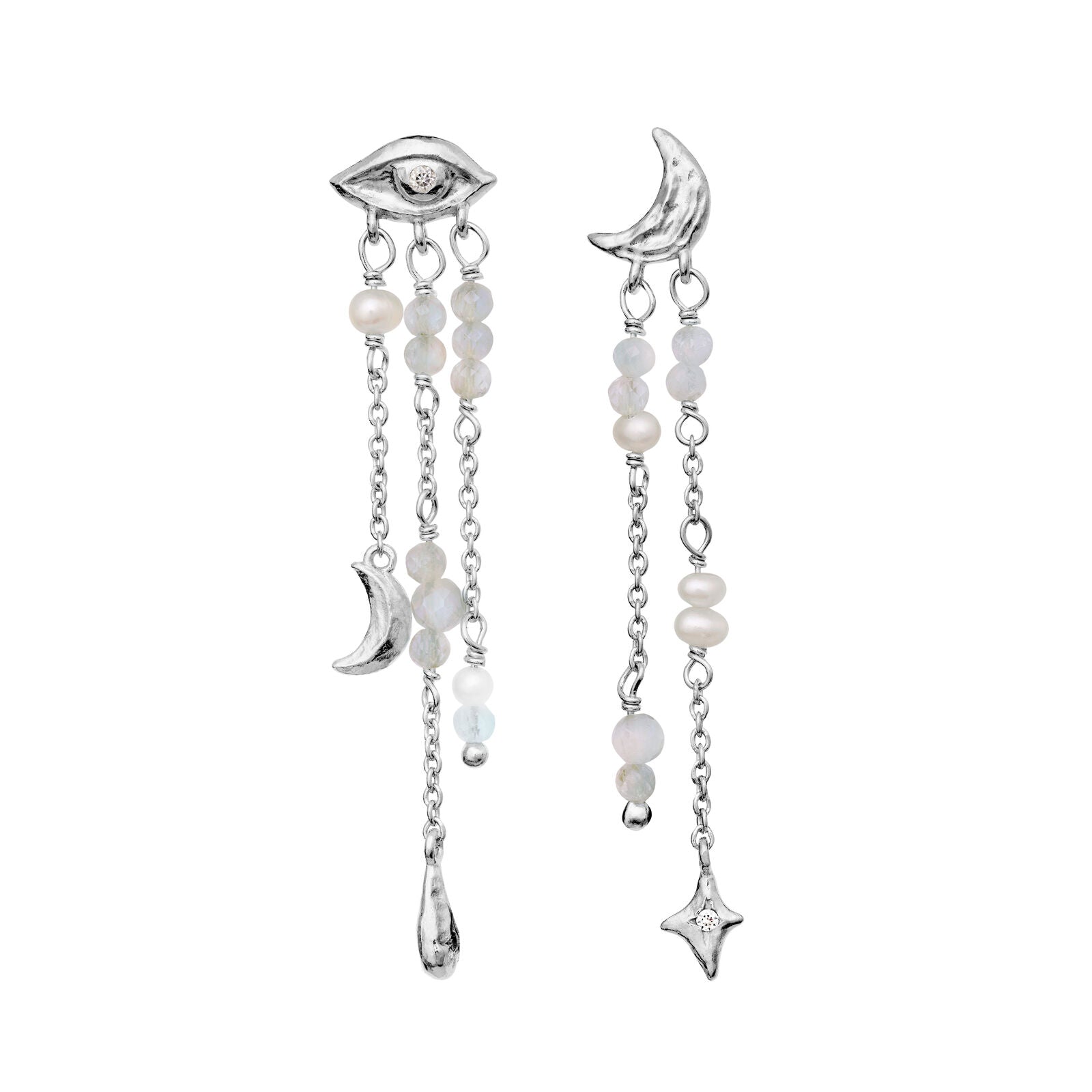 Sonata hængeøreringe - sølv