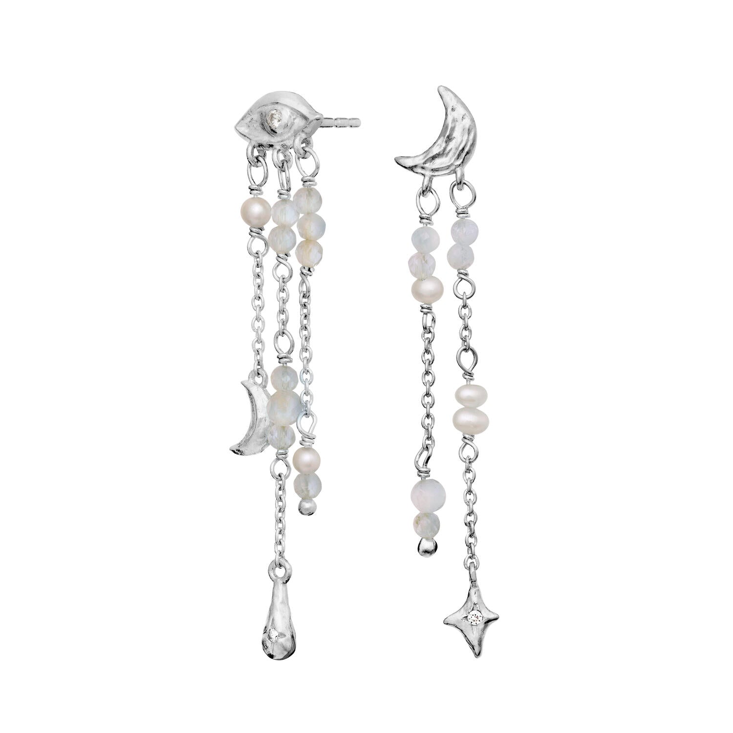 Sonata hængeøreringe - sølv