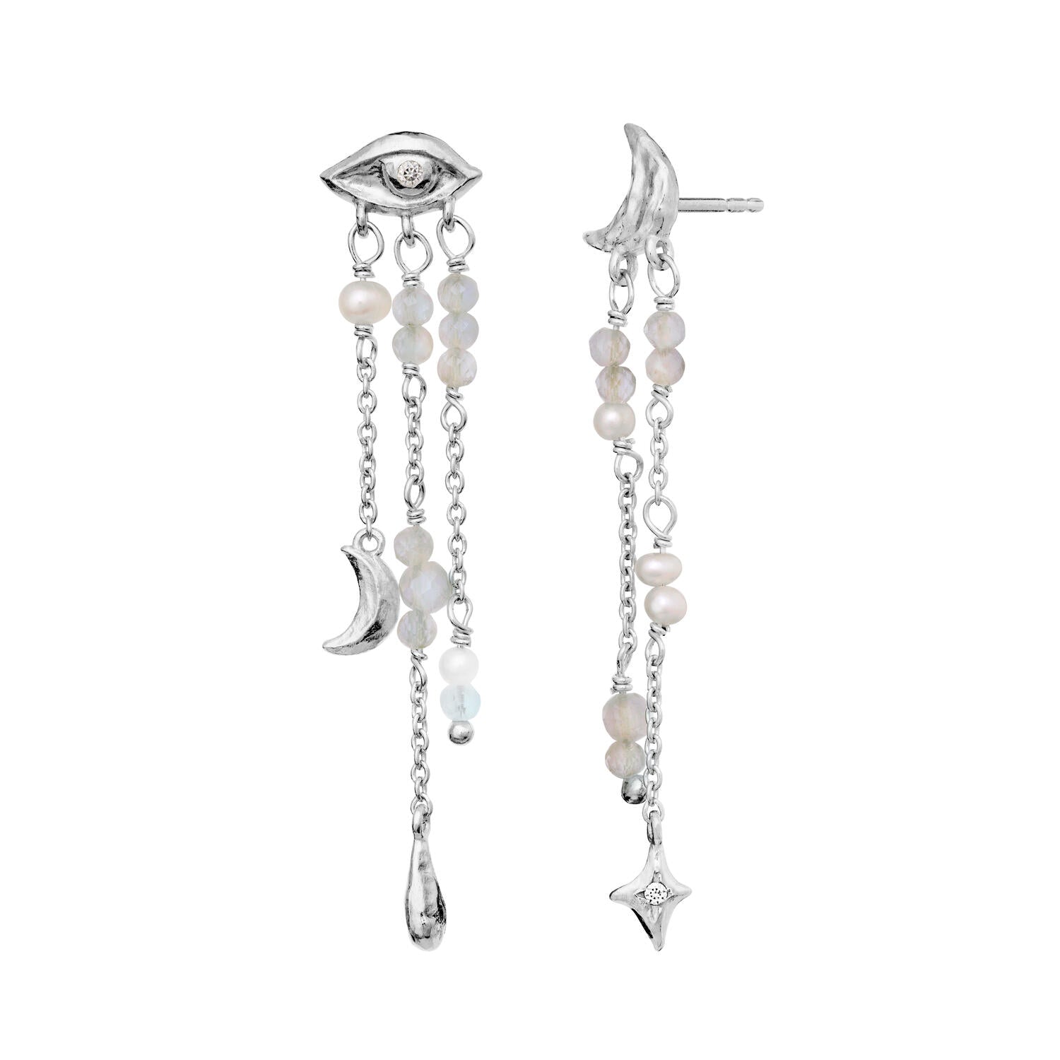 Sonata hængeøreringe - sølv