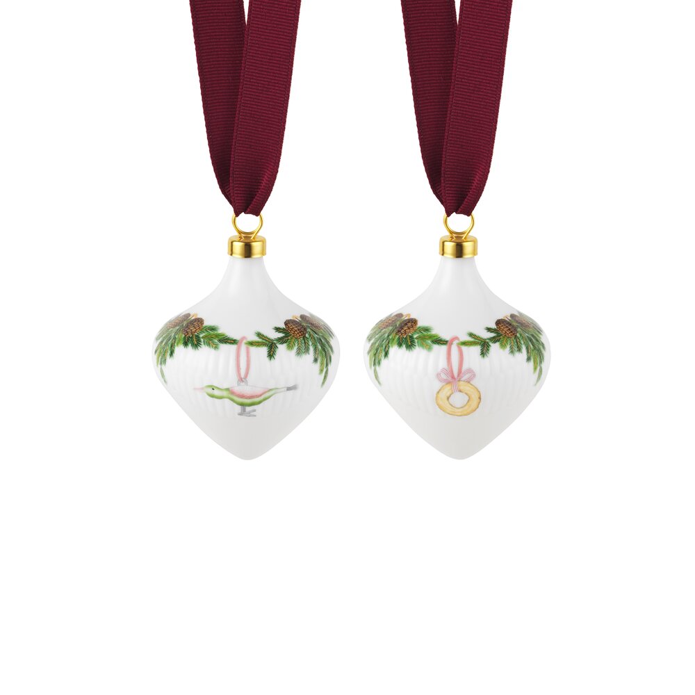 Stjerne Riflet Jul ornament - 2 stk.