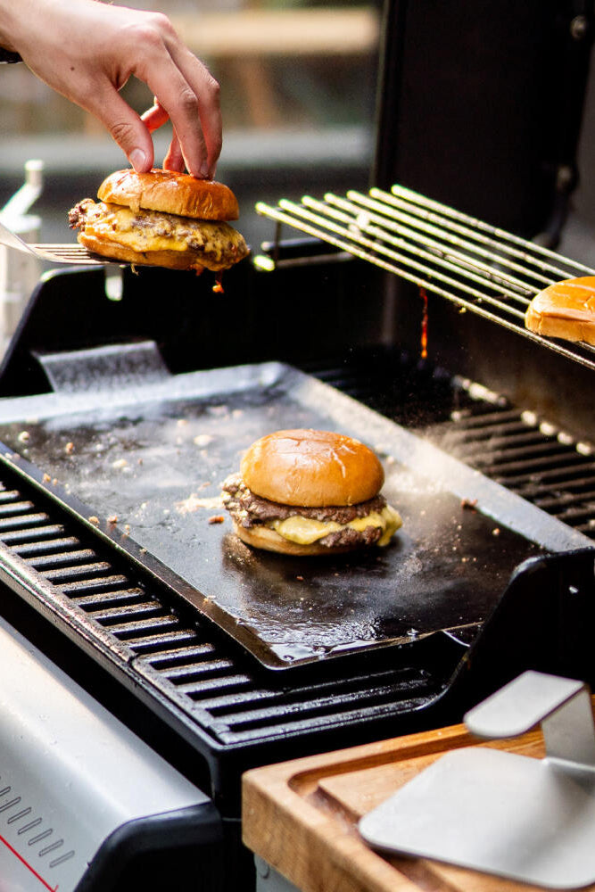 Carbonstål stegeplade - 62x27 cm