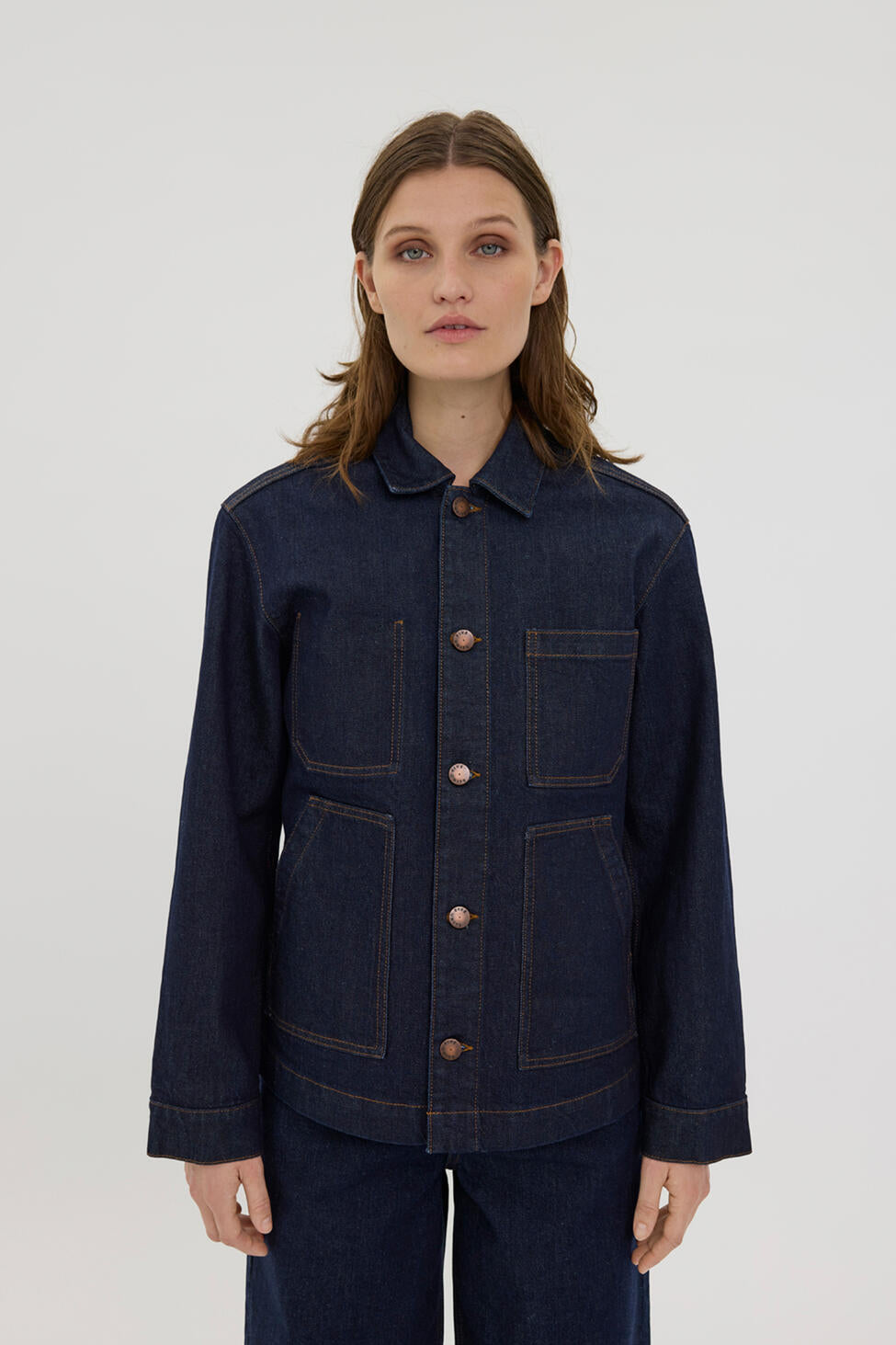 StellaFV denimjakke - Dark Rinse Denim