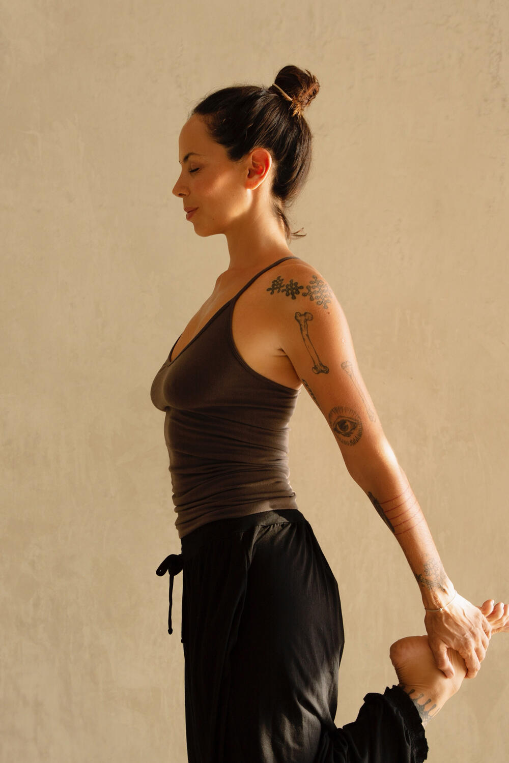 Stretch top - Stone Brown