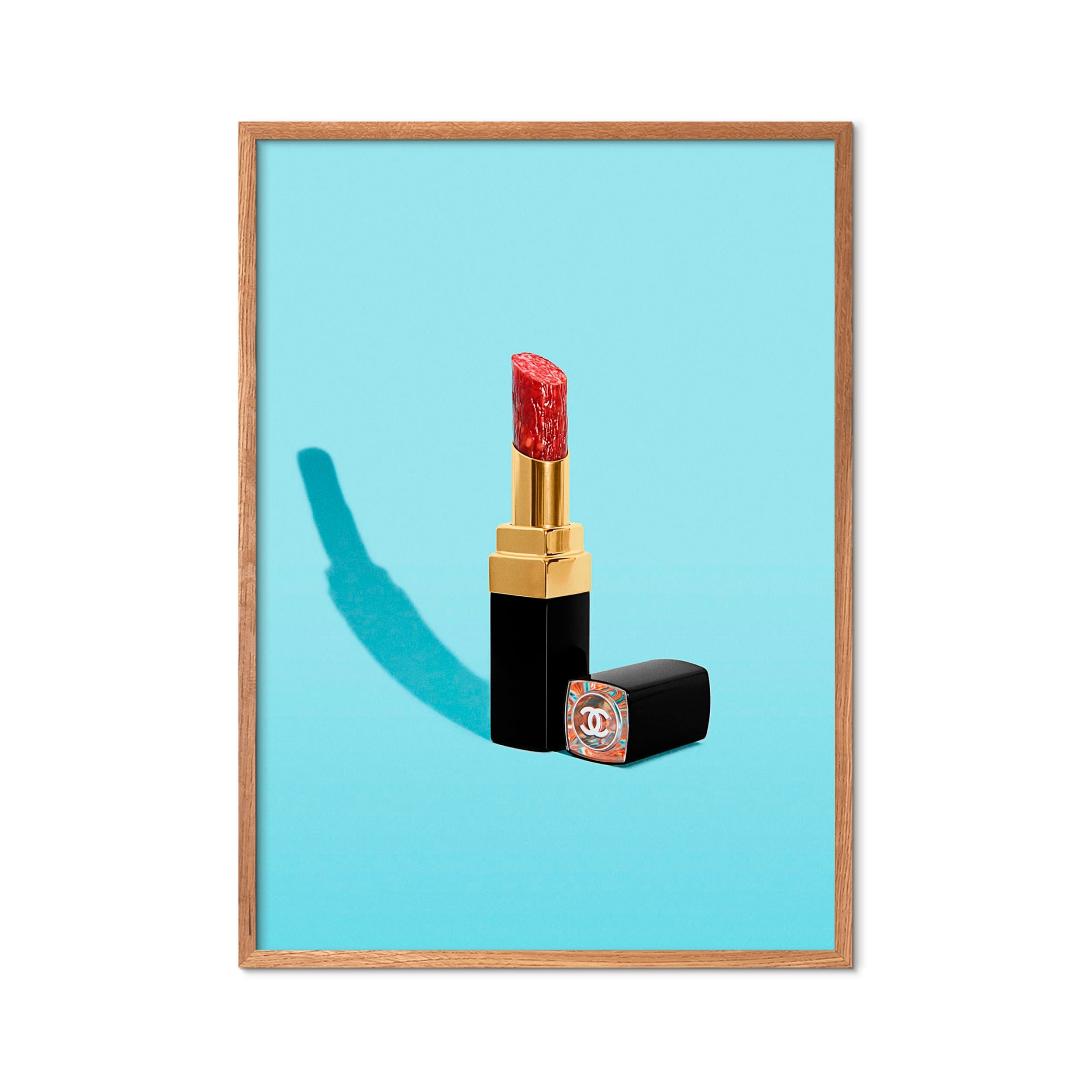 Supermercat plakat, Salami lipstick - 30x40 cm.
