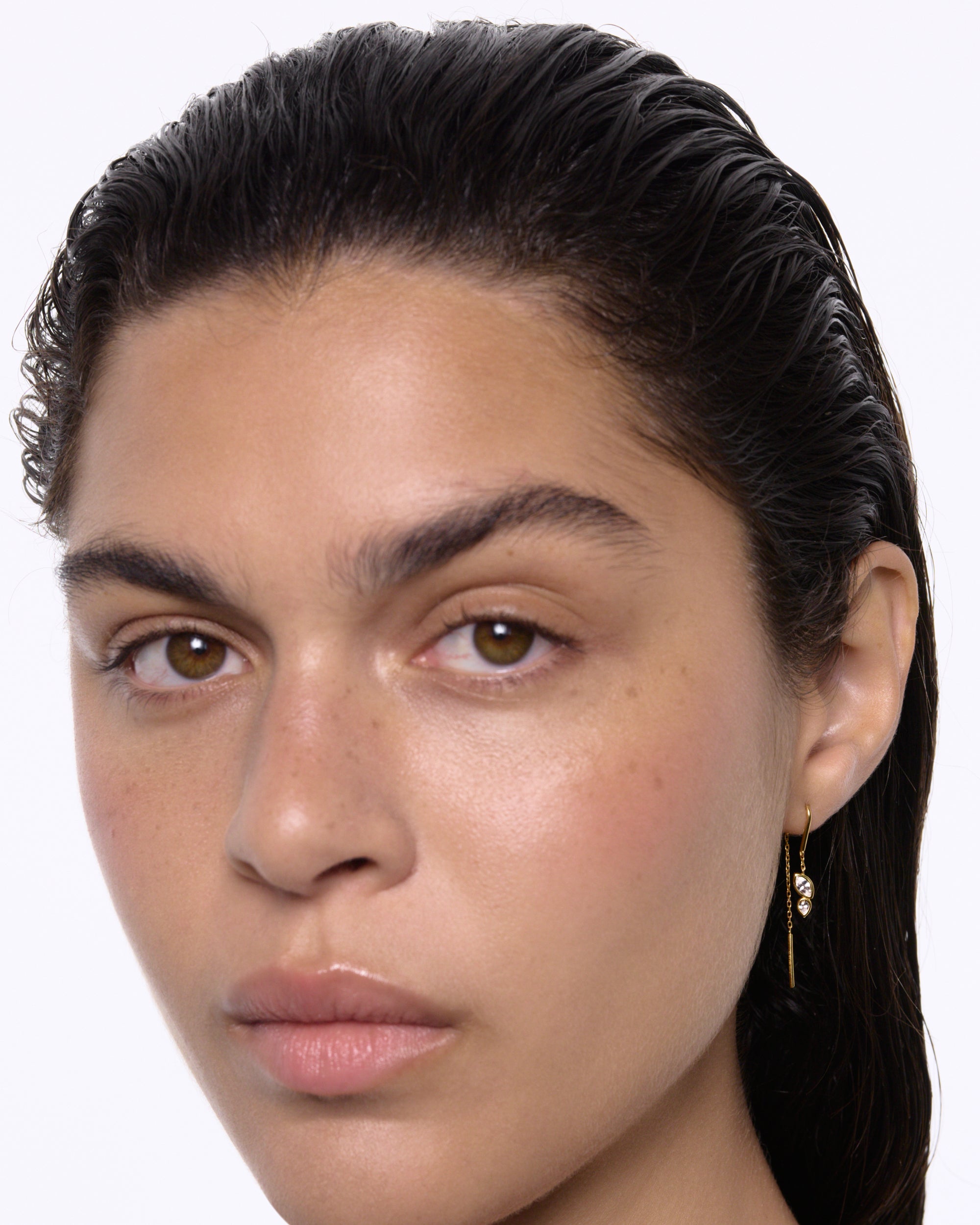 Swift 01 ørering, forgyldt - 4 cm.