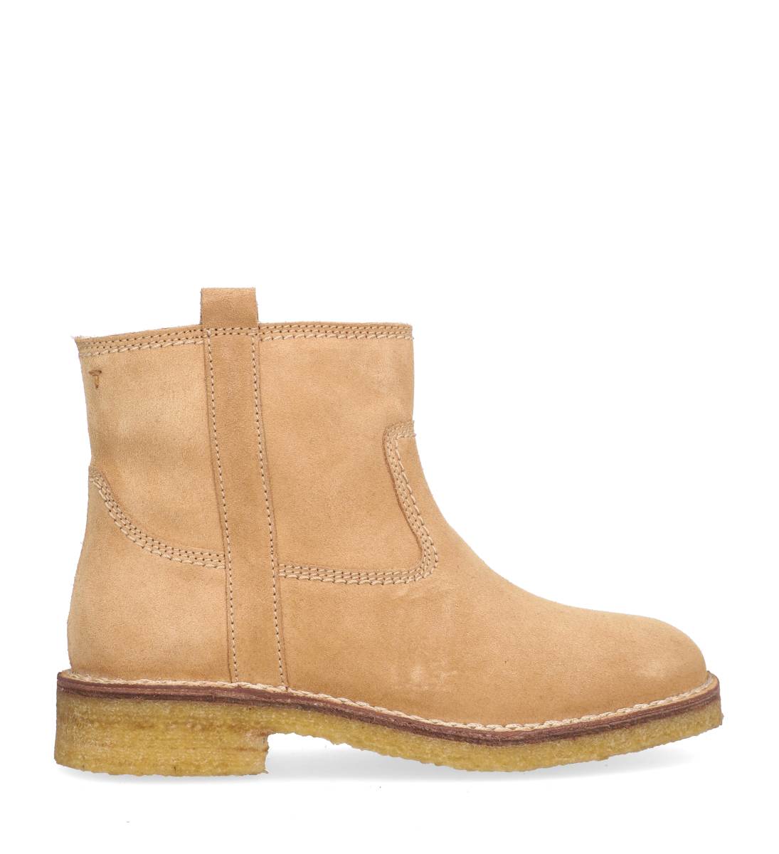 T16958 ankelstøvle med foer - Warm beige 314 suede 553