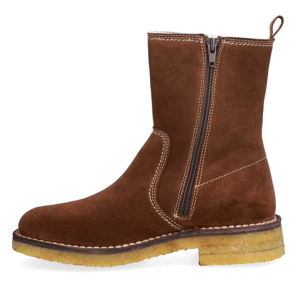 T6958 Ruskindsstøvle med foer - Brown suede