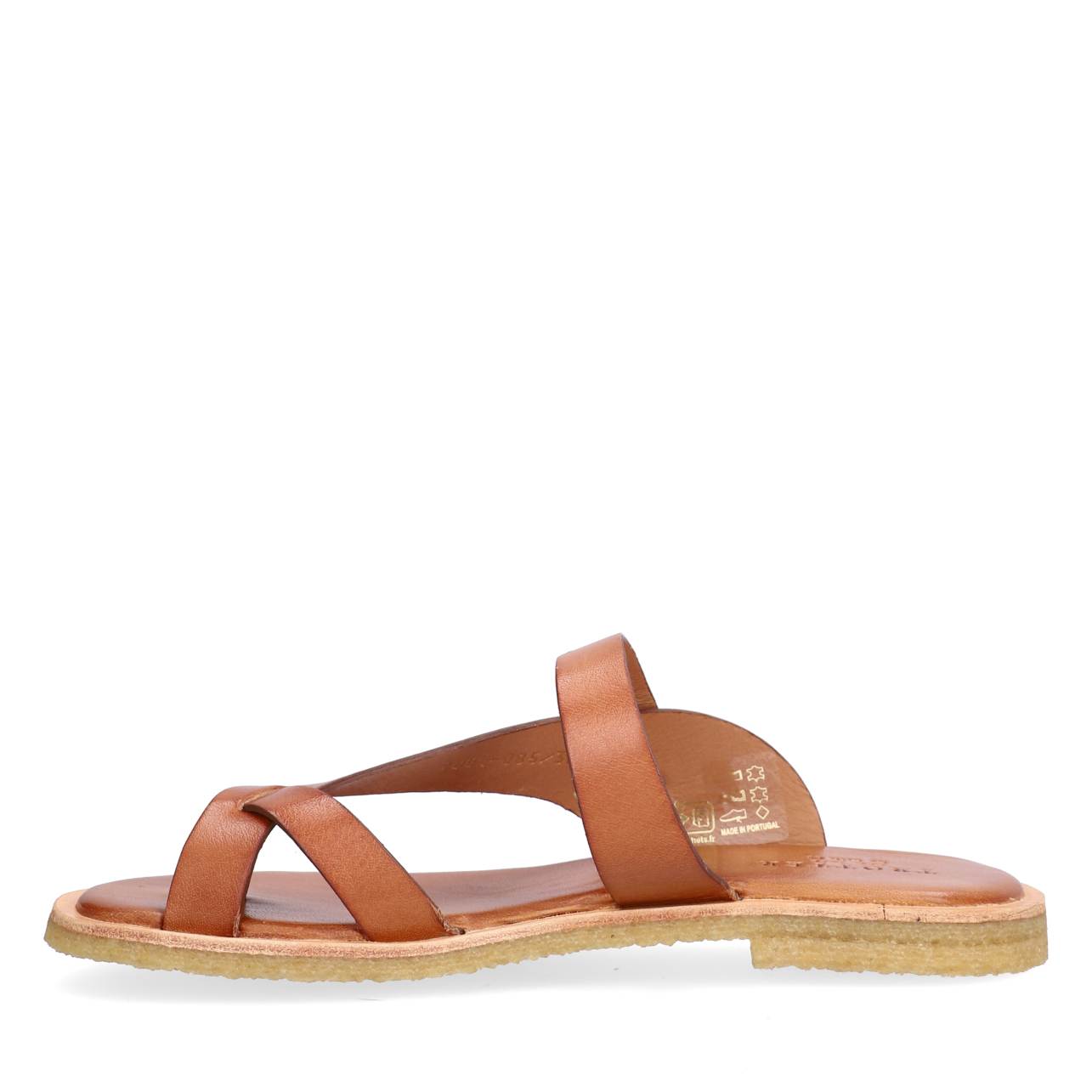 Sandal med flet - Cognac