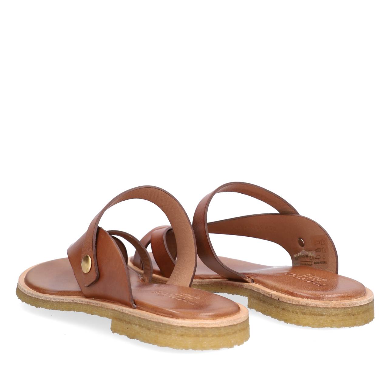 Sandal med flet - Cognac