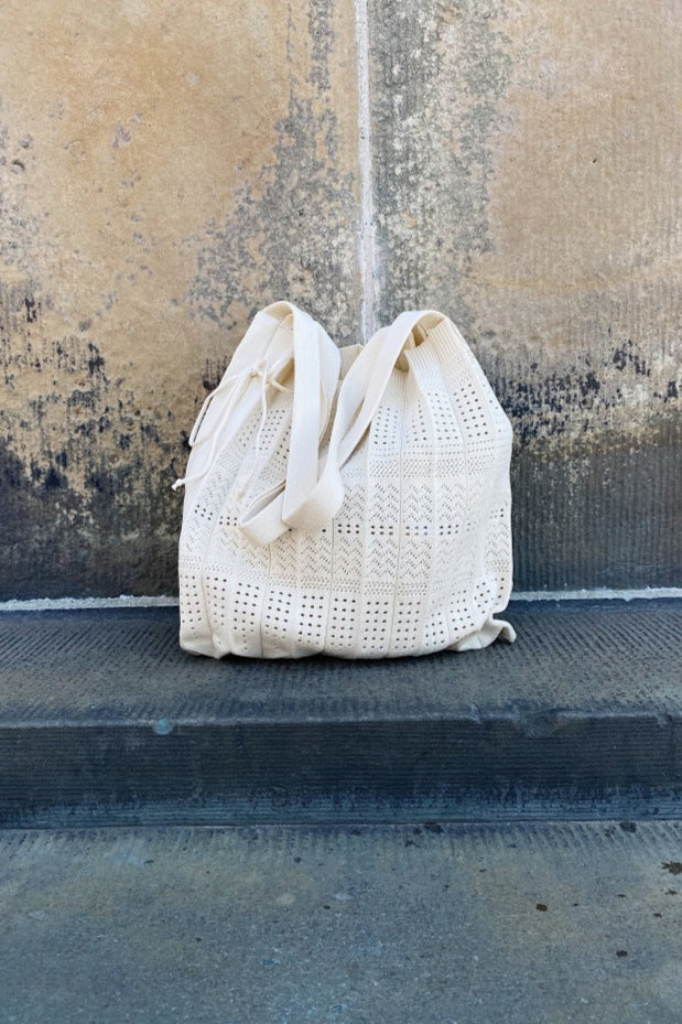 Rosalia strikket shopper - Ivory Lace