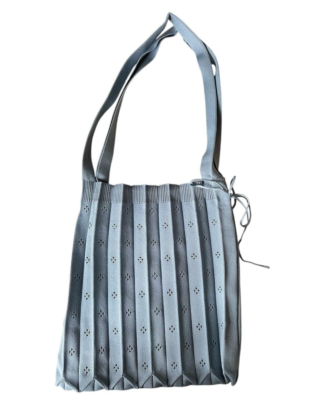 Fleur strikket taske - Vintage Blue