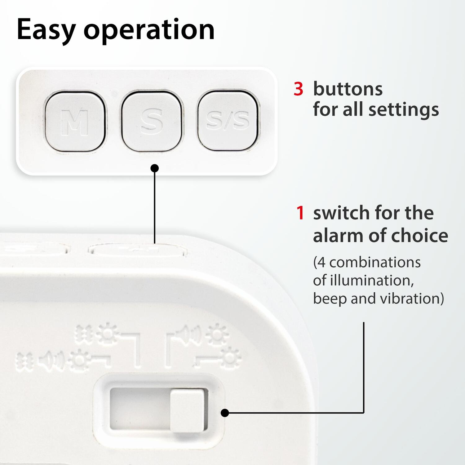 Digitalt minutur - hvid