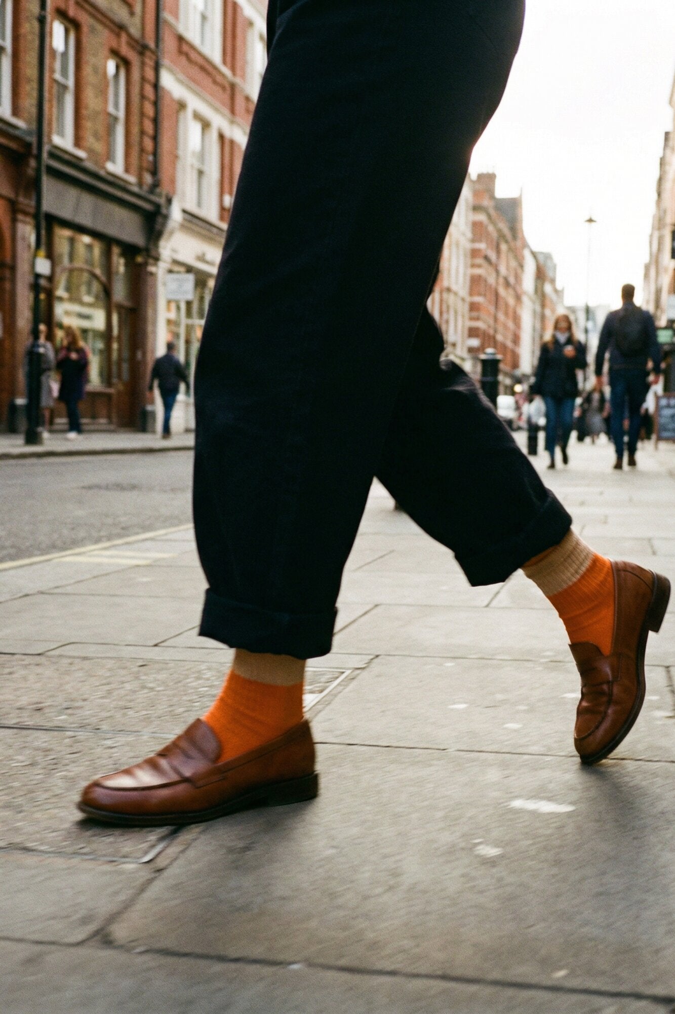 London strømper - Moon Light/Golden Poppy