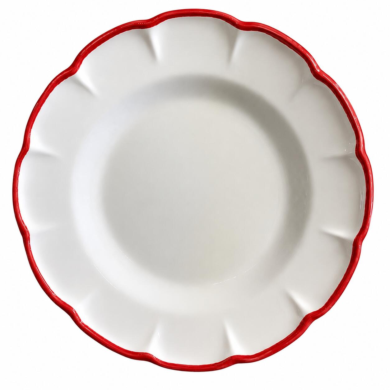 Dolcevita Filo dyb tallerken,  Ø24 cm - Rød
