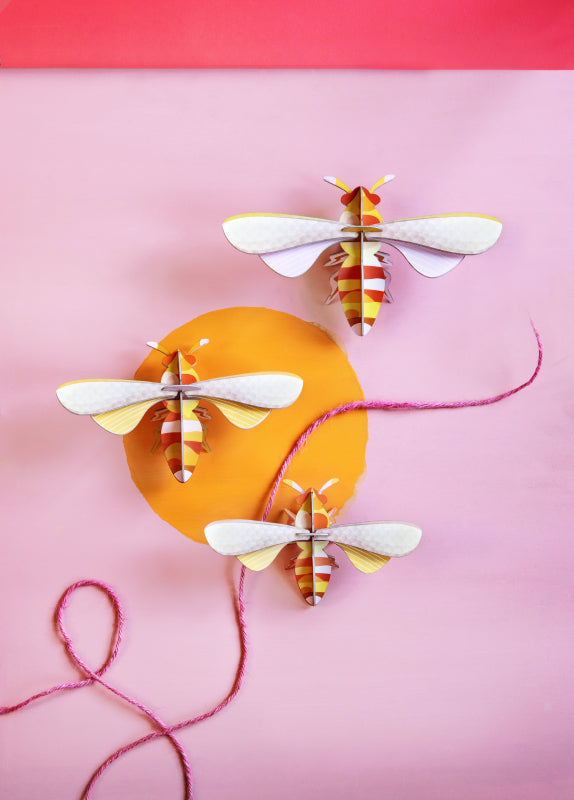 Honningbier vægdekoration - 3 stk.