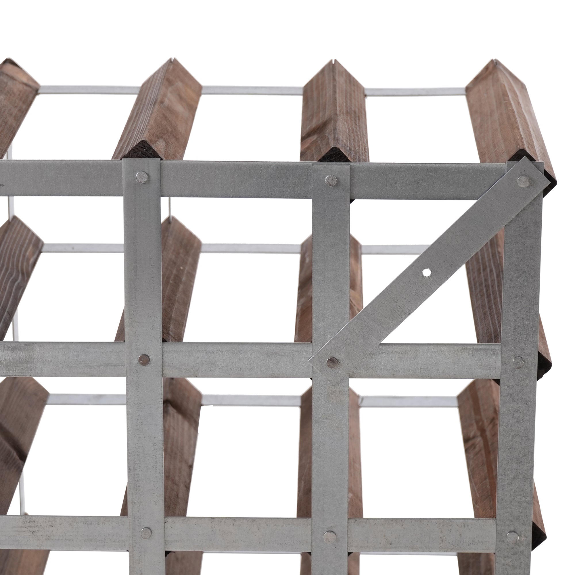 Vinreol, 12 flasker - mørk eg