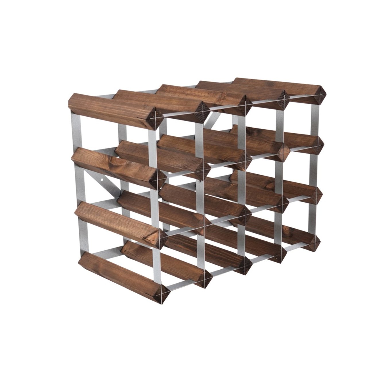 Vinreol, 16 flasker - mørk eg