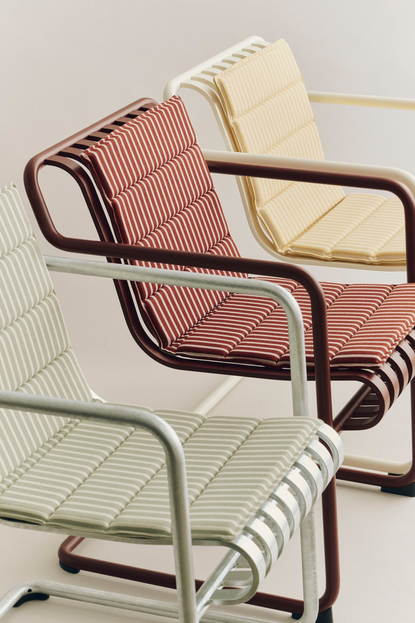 Terrazza Folding havehynde, 82x40 cm - Grey Bold Stripe