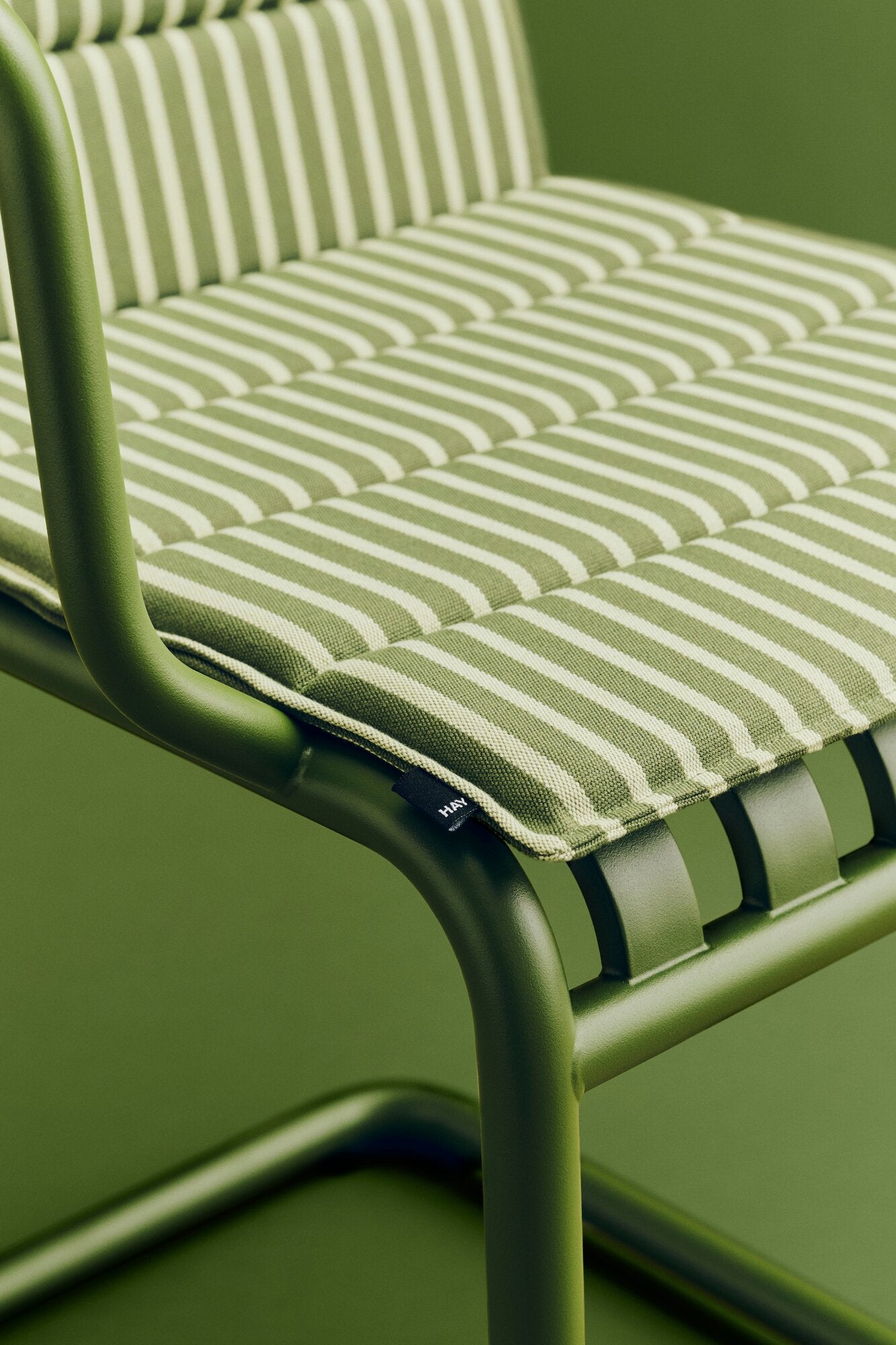 Terrazza Folding havehynde, 82x40 cm - Olive Bold Stripe