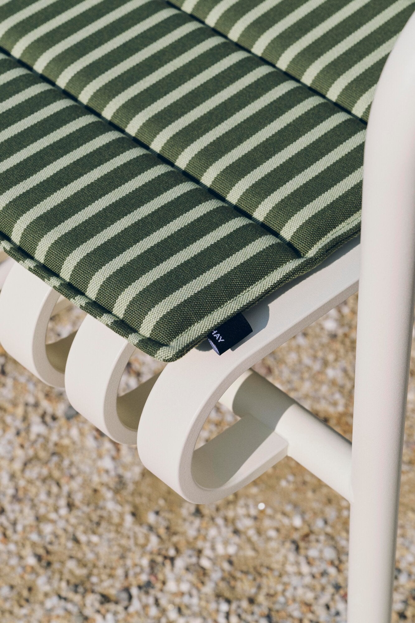 Terrazza Folding havehynde, 82x40 cm - Olive Bold Stripe