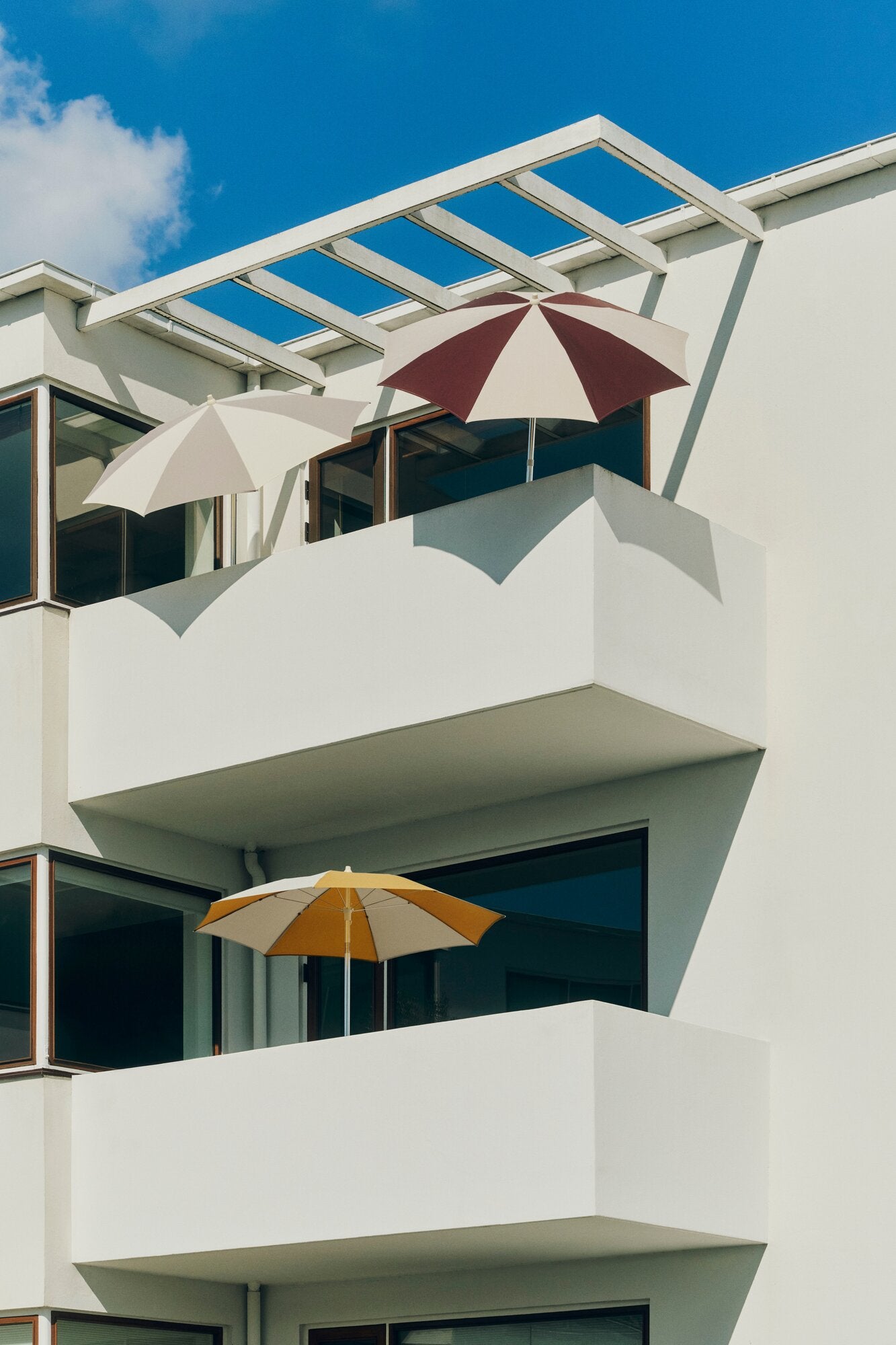 Terrazza Octagon parasol, Ø200 cm - Off-white/Burgundy