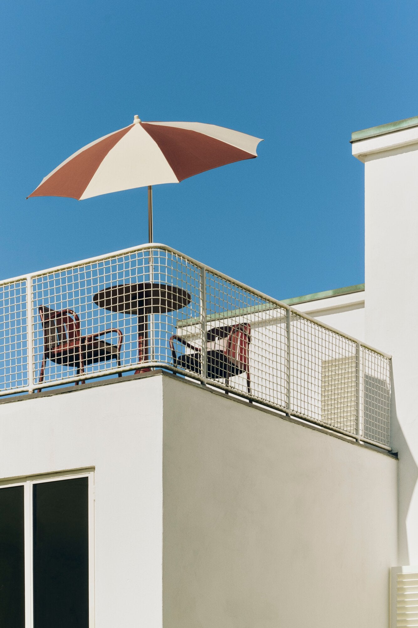 Terrazza Octagon parasol, Ø200 cm - Off-white/Burgundy