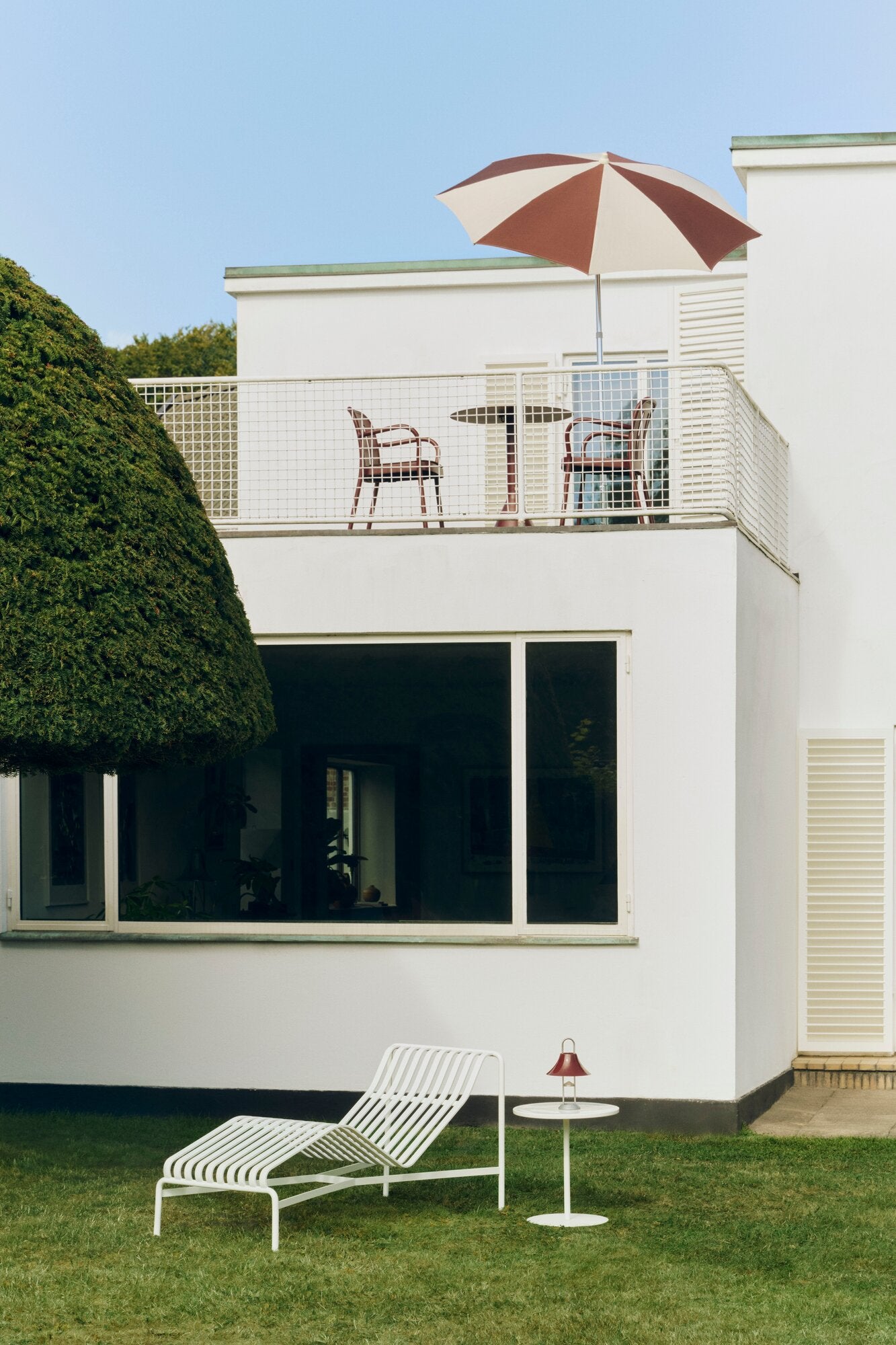 Terrazza Octagon parasol, Ø200 cm - Off-white/Burgundy