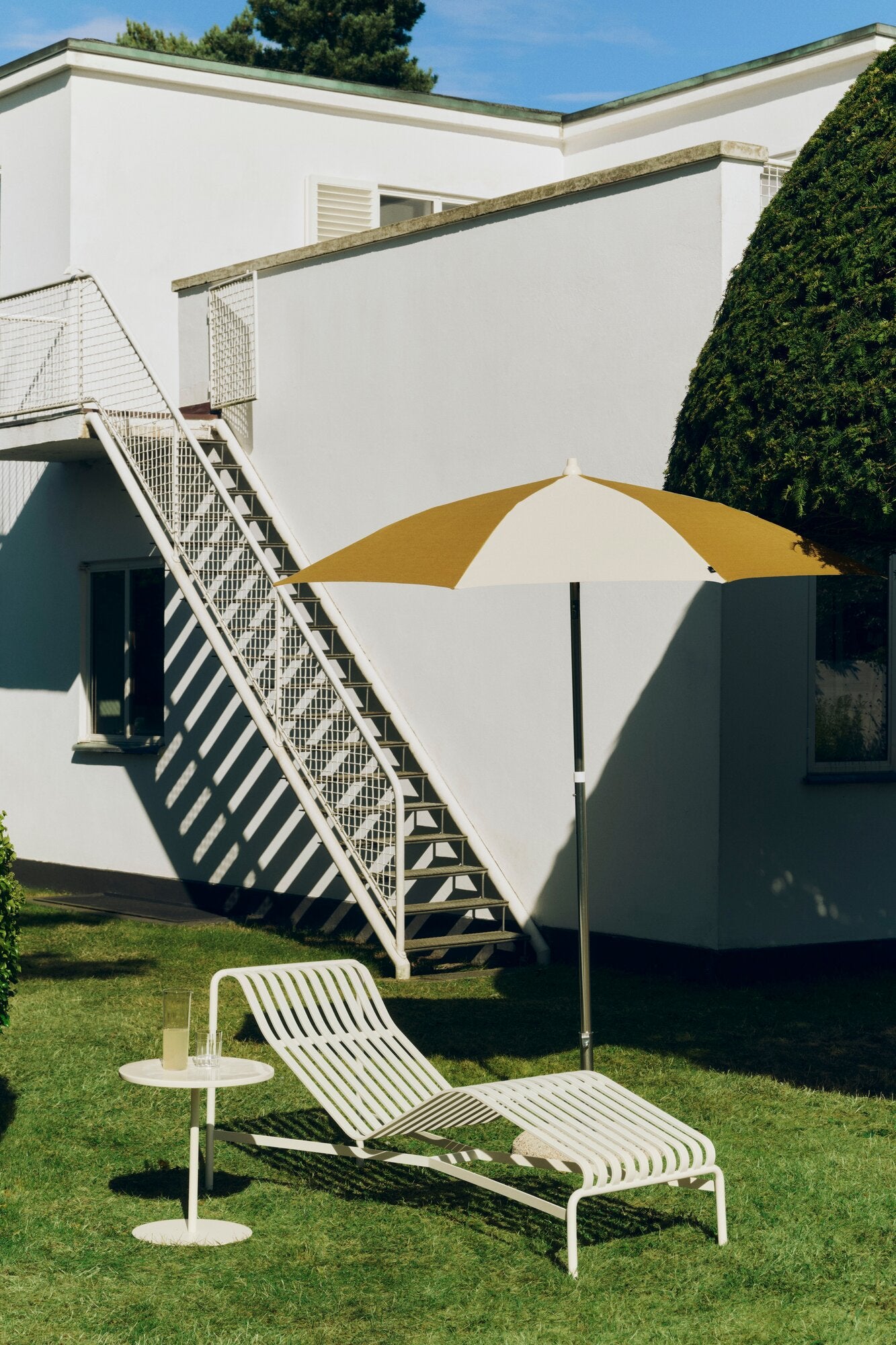 Terrazza Octagon parasol, Ø200 cm - Off-white/Ochre