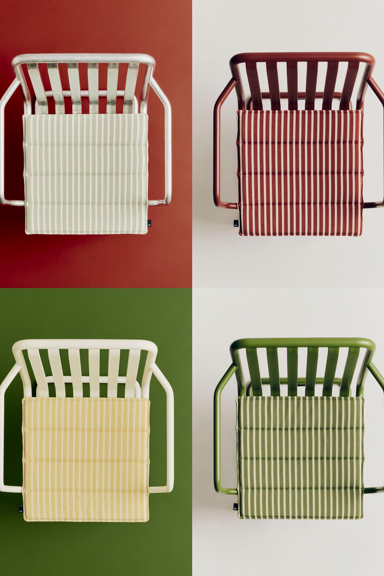 Terrazza havehynde, 40x40 cm - Grey Bold Stripe